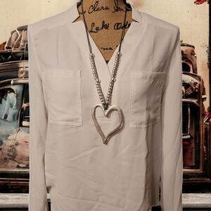 Nine West V-neck Casual Style Blouse Size M